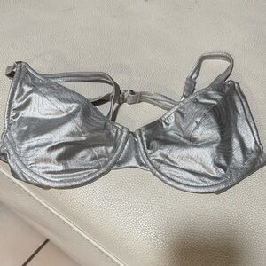 Silver Metallic Bikini top